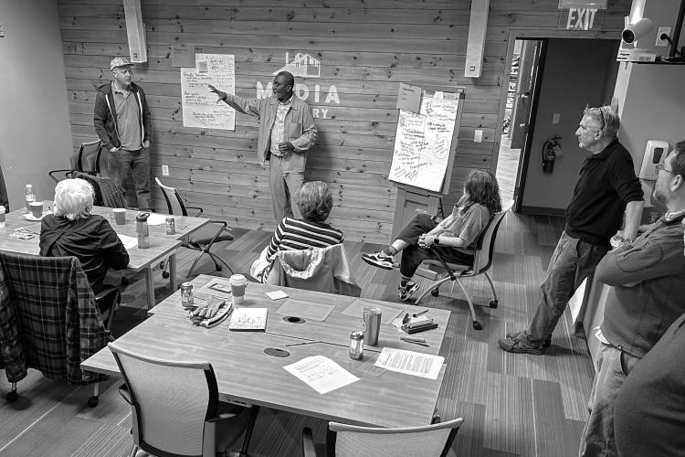 Board members in a planning session