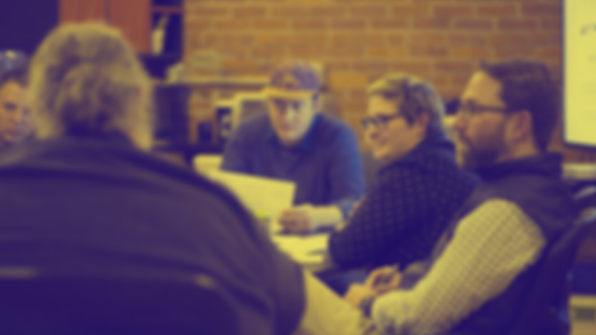 Media Factory board members in a strategic planning session