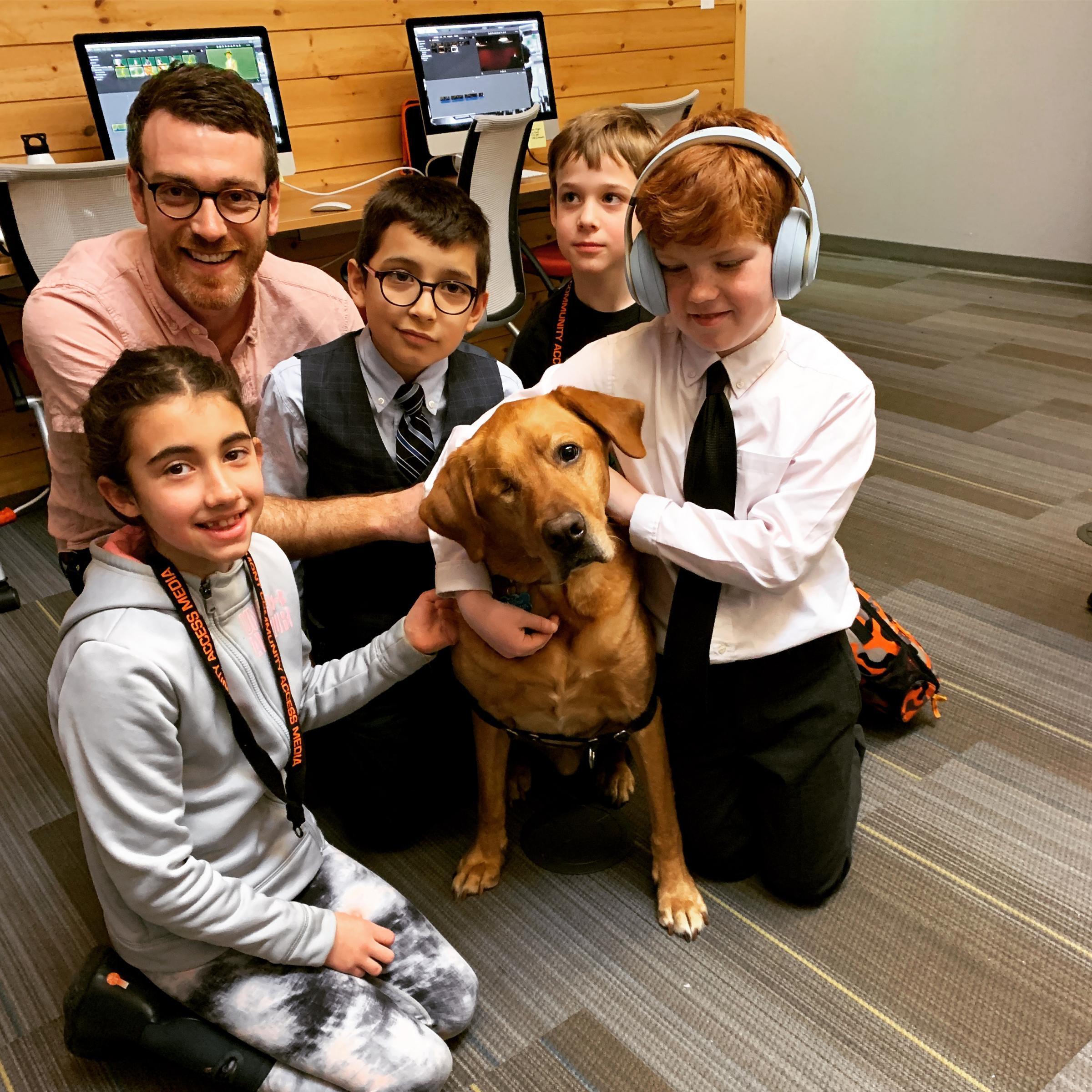 Wilbur visits the 2020 Winter Moviemaking Camp. He loved making new friends.