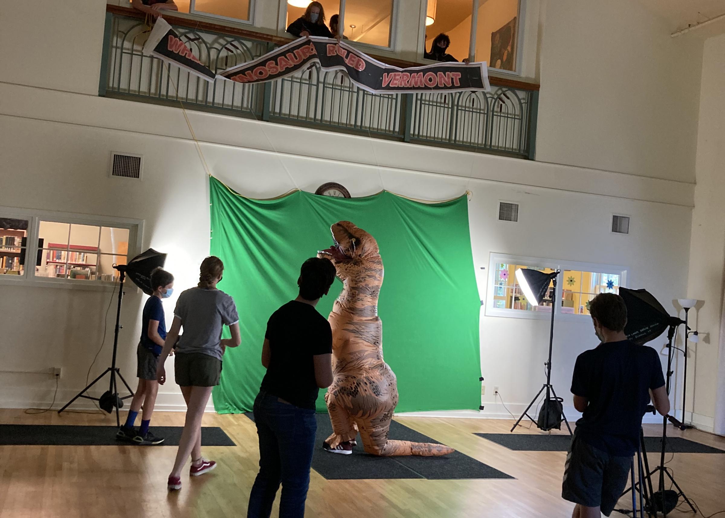 green screen dinosaur