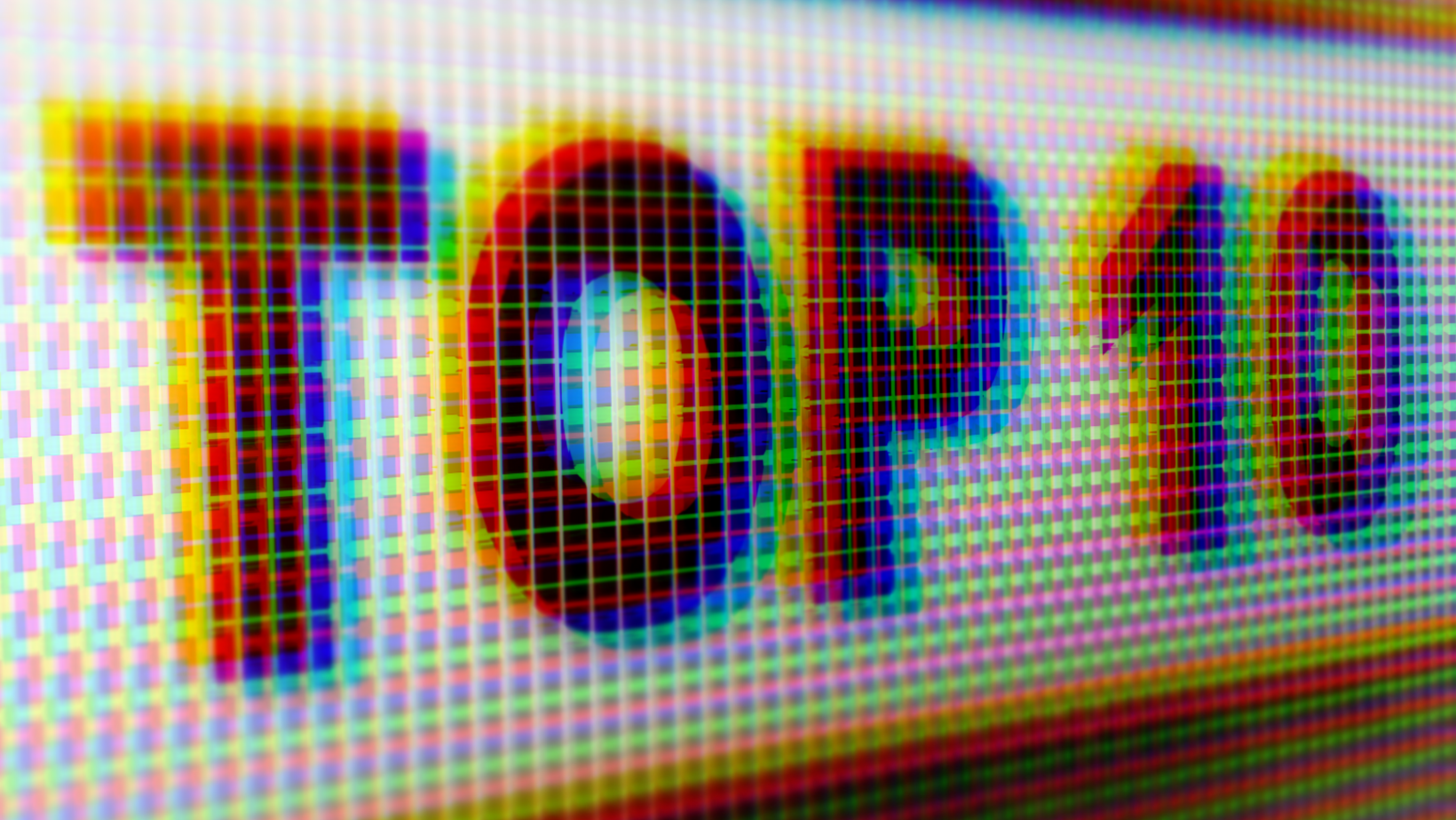 The words Top 10 in a pixelated sign