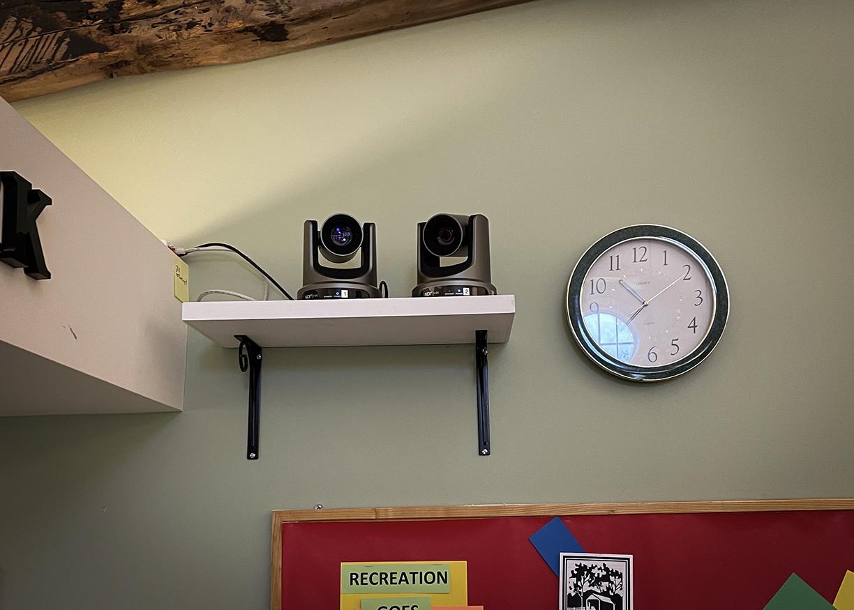 Charlotte remote cameras on the wall