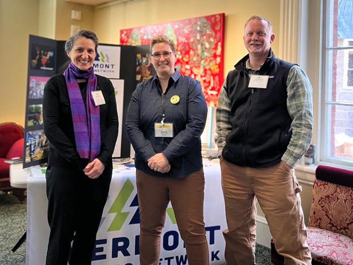 Jess (center) representing Vermont Access Network with Angelike Contis (MMCTV) and Kurt Broderson (MCTV)