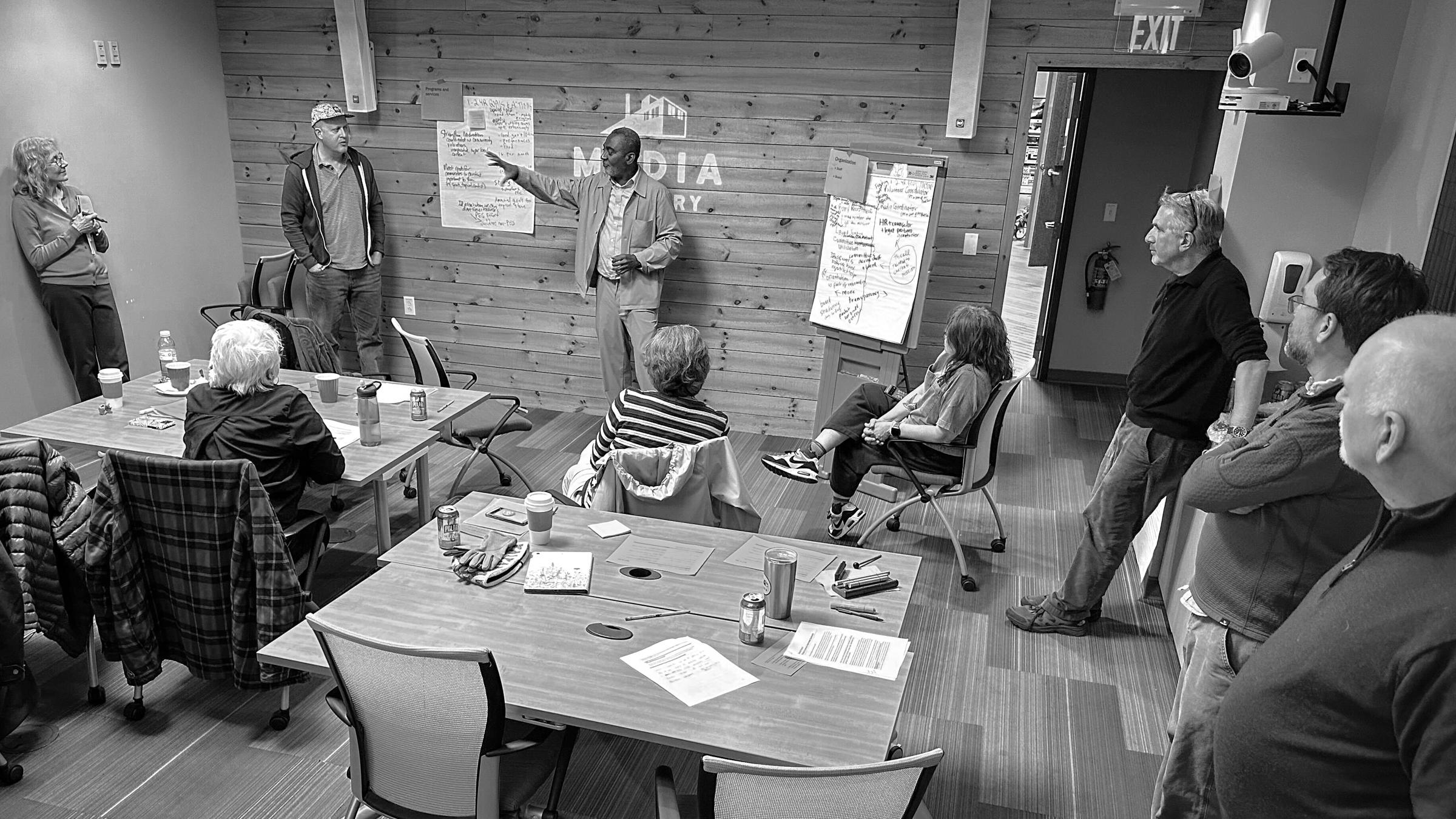 Board members in a planning session