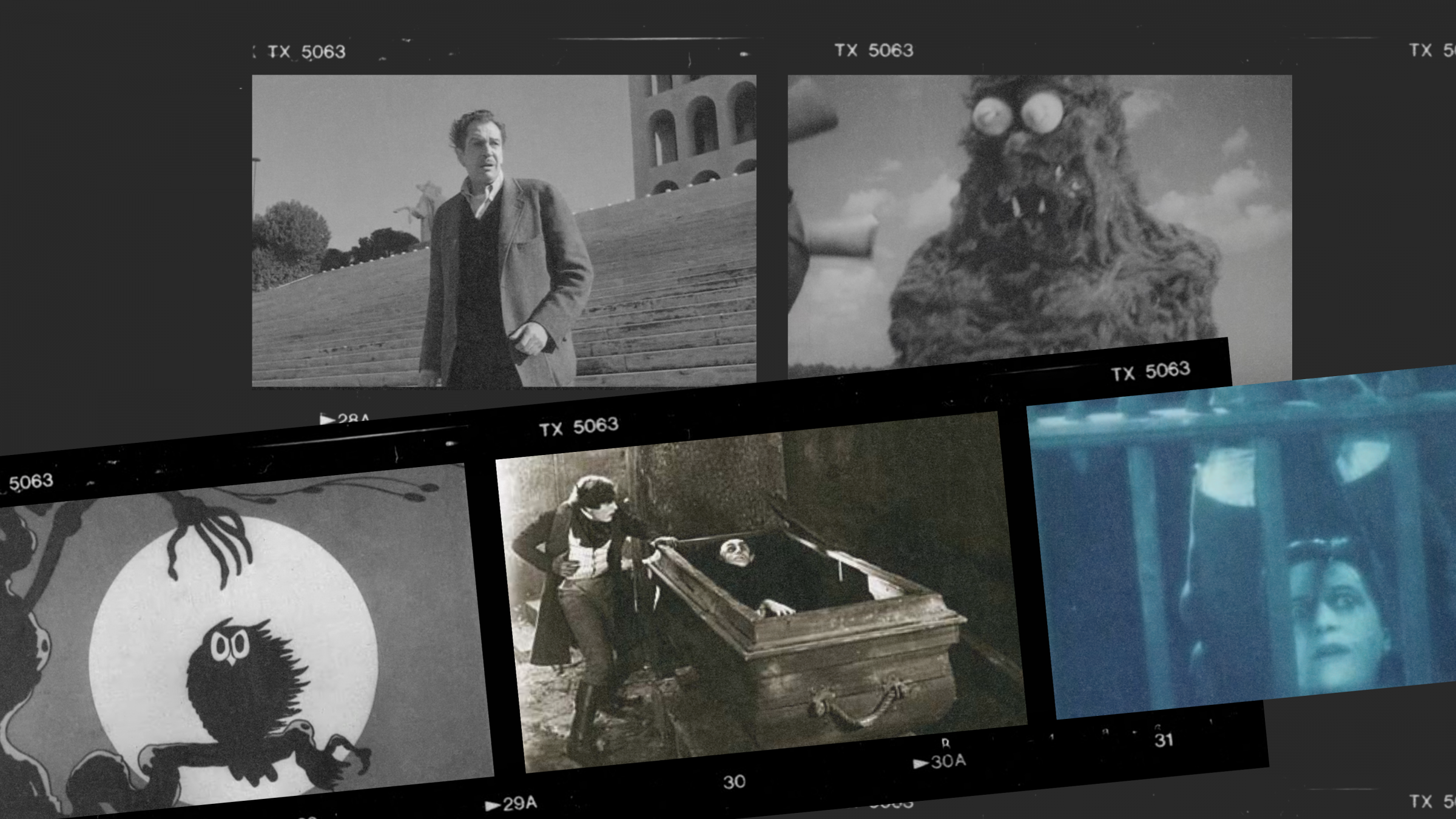 Collage of horror films